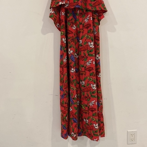 ZARA Collection jumpsuit tied around neck floral print bright colors Size S - Picture 8 of 16